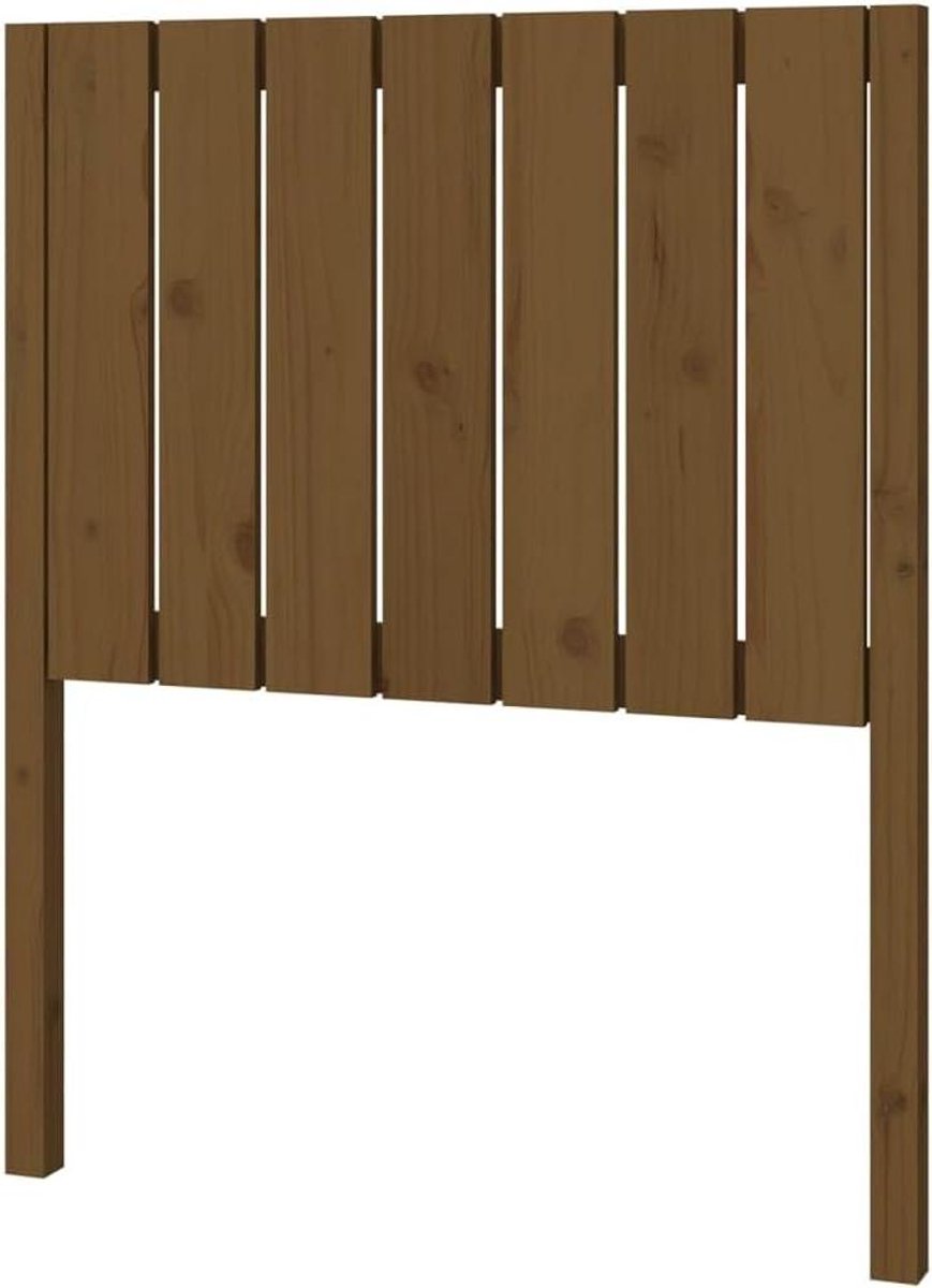 Houten hoofdeinde - Bedachterwand - Ontspannen zitten - Massief grenenhout - 100 cm breed - Honingbruin