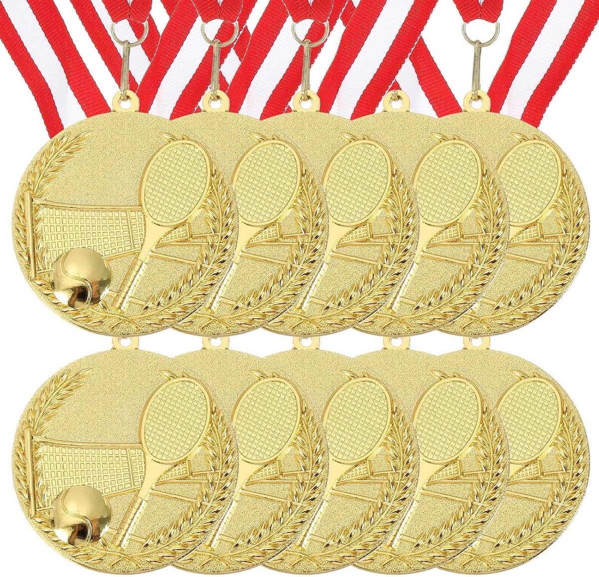 Tennis Medailles - Onderscheidingsmedailles Winnaarsmedailles - Sportwedstrijden Belonen - Gemaakt van Zinklegering - 68 cm - Goud