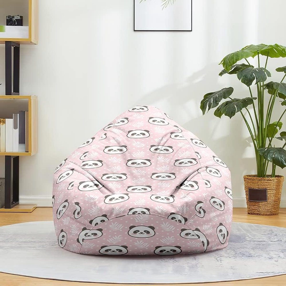 Zitzak Stoelhoes - Luie Bank Cover - Speelgoed Opbergen - Dubbele Functie - 80x90cm - Panda