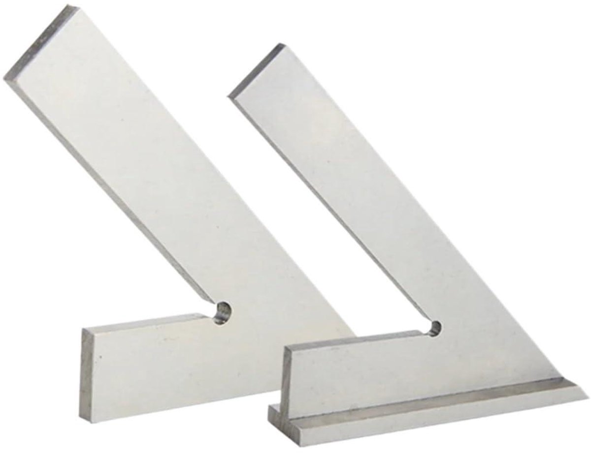 Winkelhaak - Meetblokkenset Markeerliniaal - Houtbewerking - 45 graden platte rand - 150x100 mm - Metaal