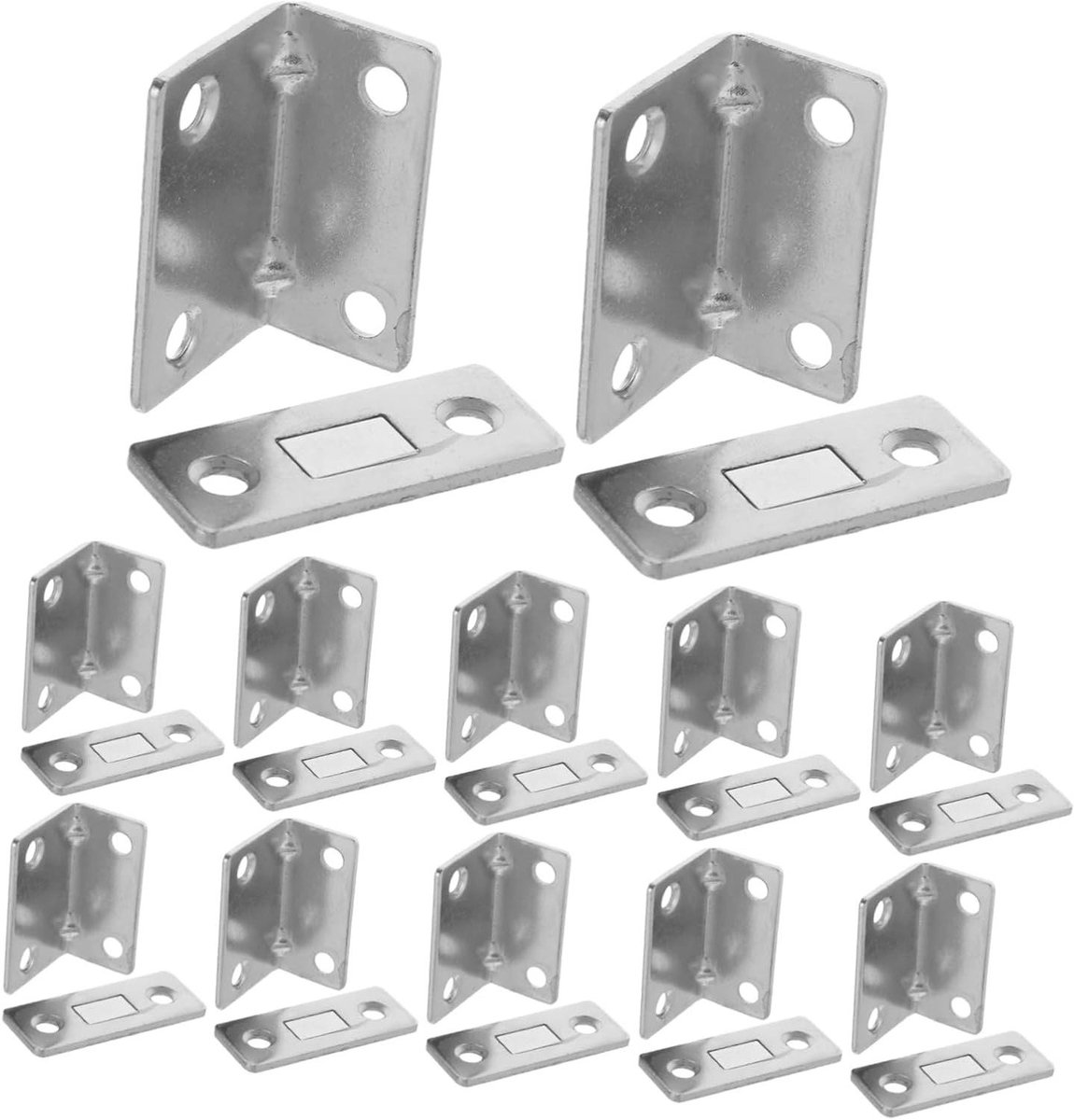 Magnetische Kastdeursluitingen - Verborgen Deursluitingen - Kasten Sluiten - Ultra Magnetisch - 4.2 cm - Zilver