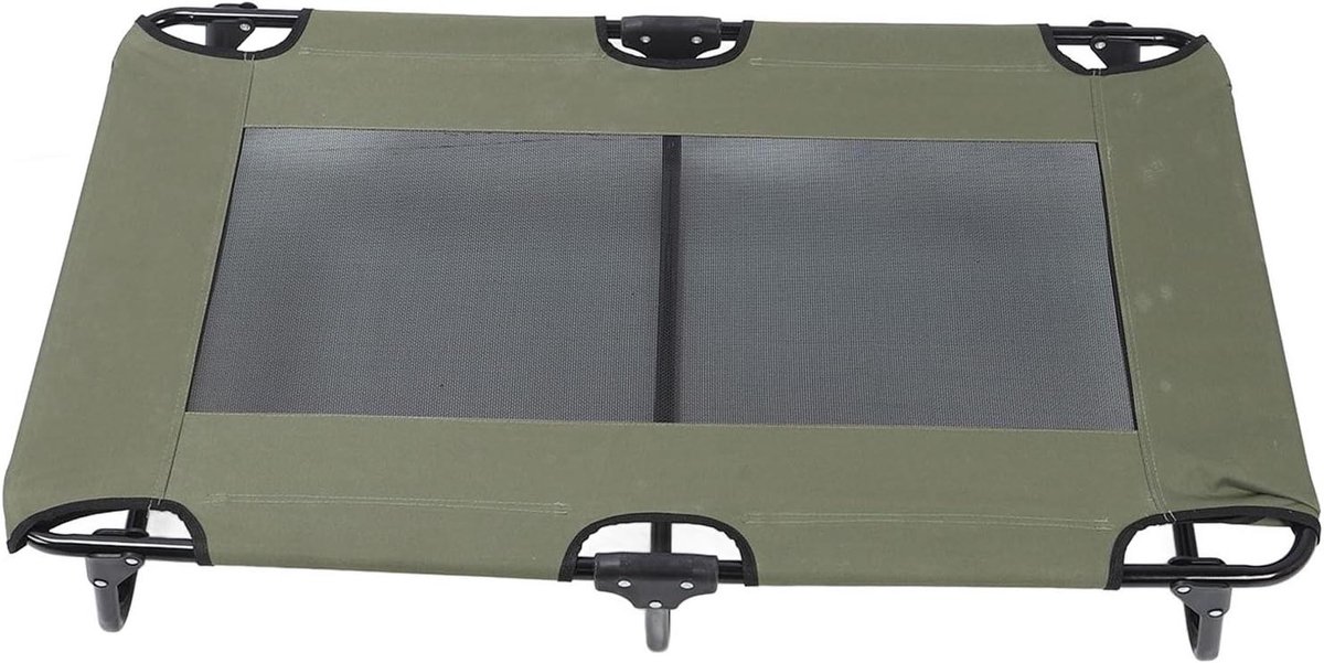 Verhoogd Hondenbed - Hondenligbed Opklapbaar - Koel Comfort - Ademend Mesh Centrum - 76 x 51 x 18cm - Grijs
