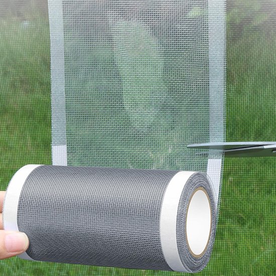Schermreparatie Tape - Horrenplakker Raamreparatie - Gaten Dichten - Waterdicht Langdurig - 12 cm x 5 m - Grijs — afbeelding 5