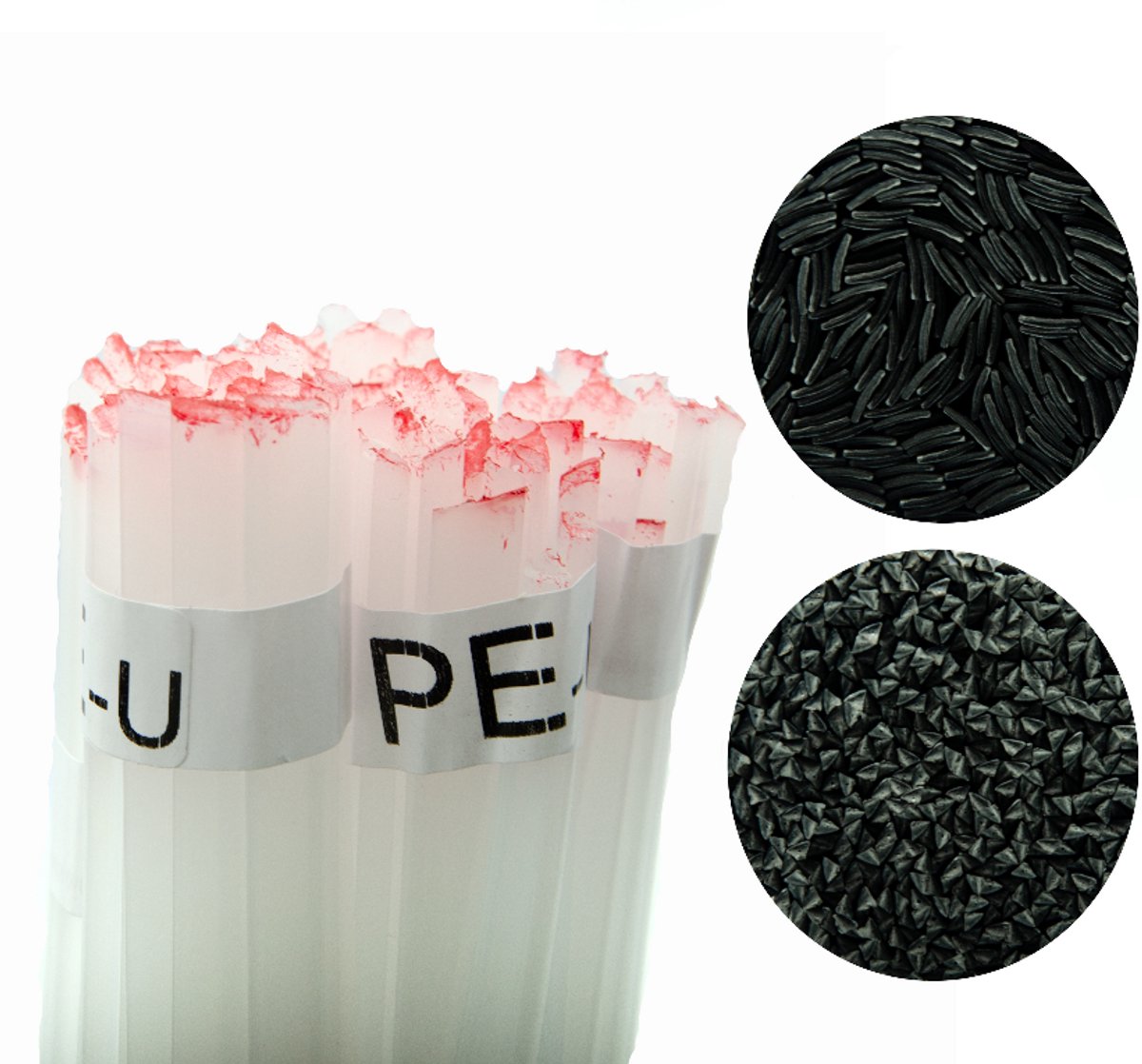 Rosfix Kunststoflasdraad - Wit 100g - 42cm Mix 8mm/3,5mm - Voor PEHD PELD PEMD LLDPE 260–320°C