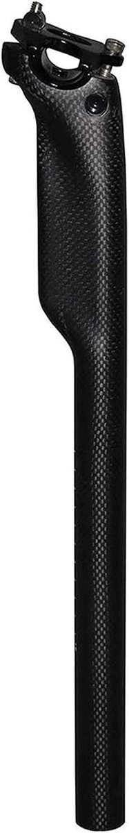Fiets Zadelpen - Verende Zadelpen Koolstofvezel - Lange Reizen Comfortabel - Comfortabele Demping Absorbeert Schokken - 27.2x350mm - Mat Zwart