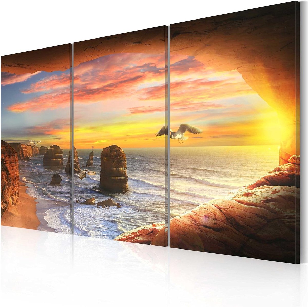 Akoestisch Schilderij - Wandpaneel Geluidsabsorptie - Ruimte Verbeteren - Met Akoestisch Schuim - 135x90 cm - Landschap