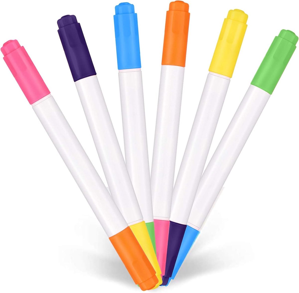 Set van 24 Dubbelzijdige Neon Stiften - Kleurrijke Dual Tip Art Markers voor Schrijven, Tekenen en Creatieve Klussen