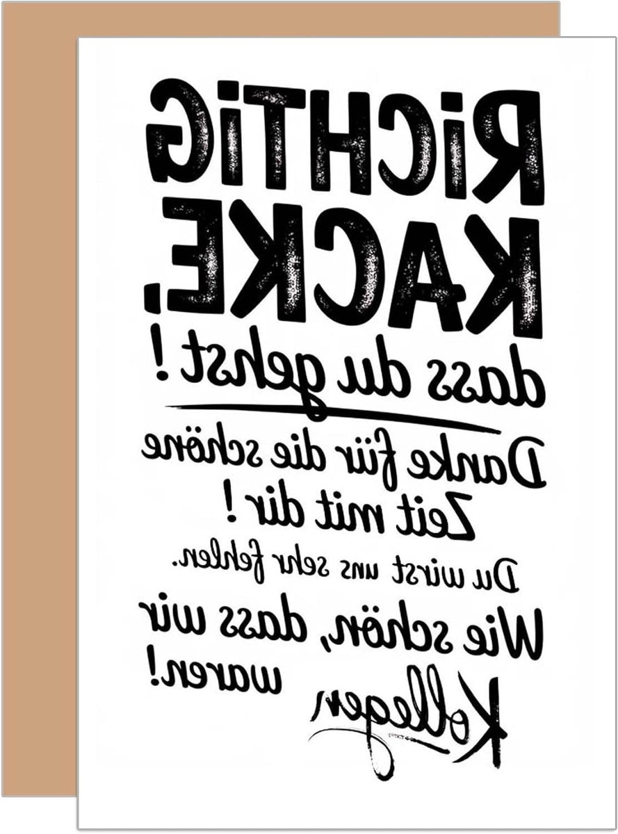 Kaart voor Afscheid - Groetkaart Pensioen - Collega Bedanken - Dubbele Vouwkaart - 11.5 x 17 cm - Neutraal