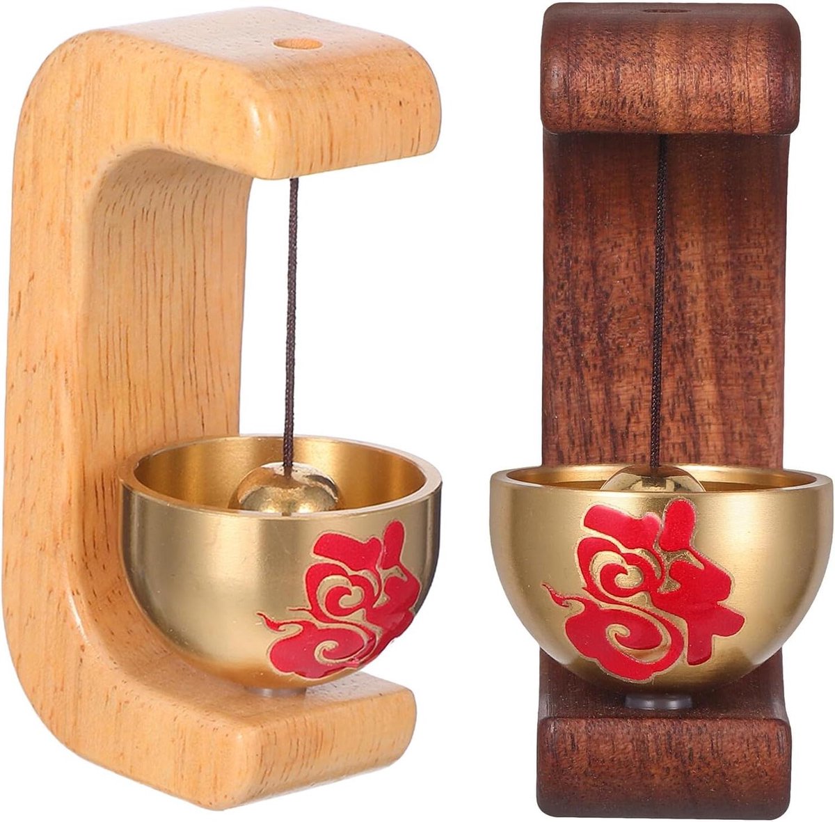 Magnetische Houten Deurbel - Deurklokje Hout - Entree Verfraaien - Japans Fu Design - 75 cm - Diverse kleuren