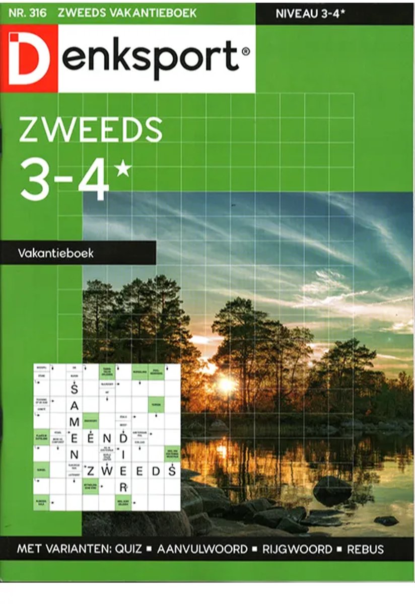 Denksport Zweeds Vakantieboek - 3-4* 316 2026