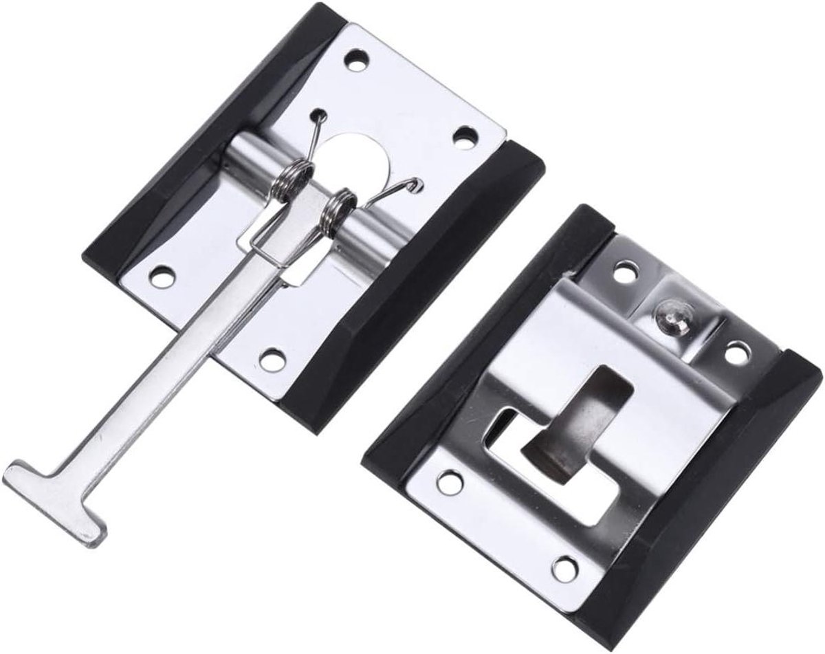 Deurslot Camper - RV Deurhouder - Veilige Toegang - Roestvrij Staal - 13 x 6.5 cm - Zilverkleurig