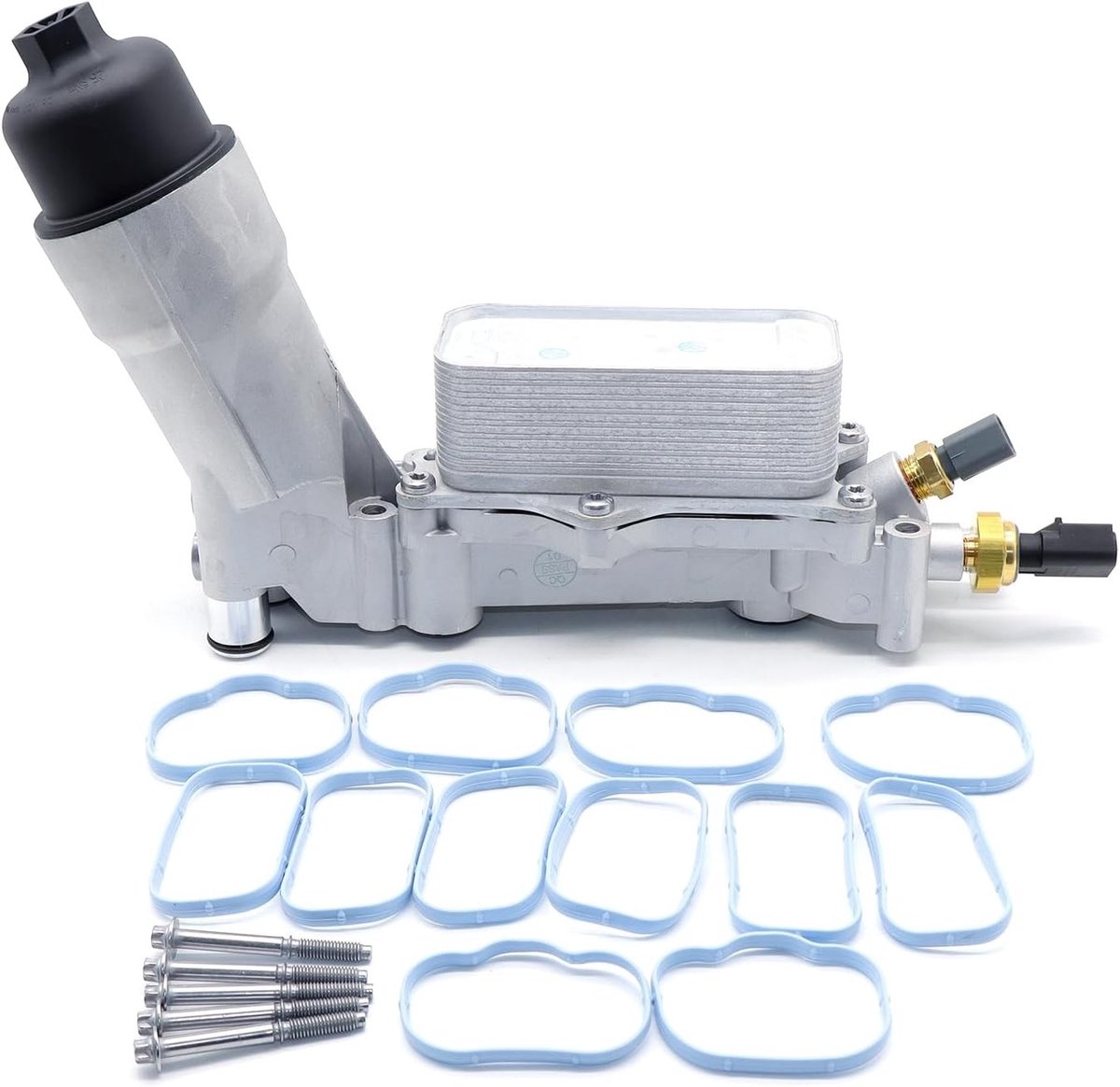 Upgraded Aluminium Motorolie Koeler Filterhuis Adapter Kit voor Dodge Ram, ProMaster, Challenger, Jeep Wrangler JK en Grand Cherokee 2011-2016 - Betrouwbare vervangingsonderdelen voor optimale motorprestaties