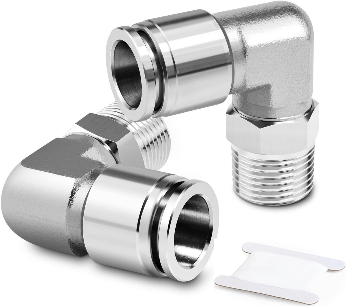 Omgoods - Pneumatische RVS Elbow Fittingen Set