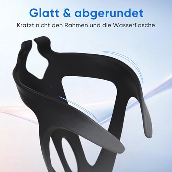 Fiets bidonhouder - Flessenhouder fiets - Fles meenemen - Lichtgewicht kunststof - 7.6 x 4 x 14.5 cm - Zwart grijs — afbeelding 2