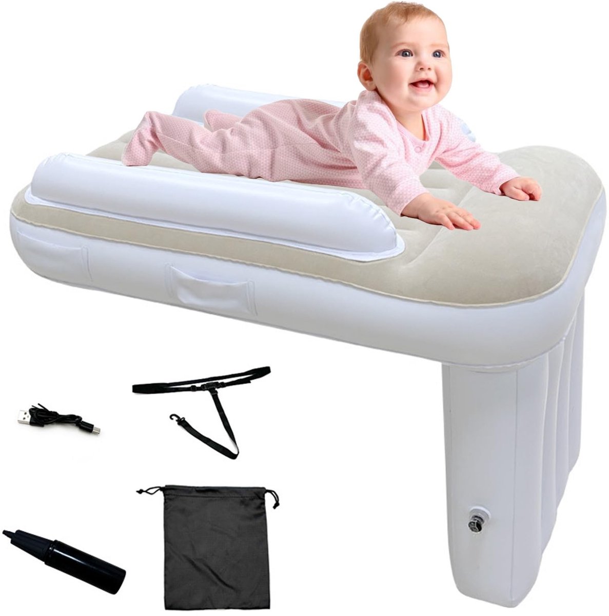 Omgoods - Inflatable Travel Bed voor Peuters met Pomp