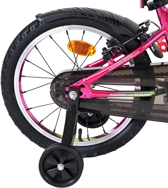 Volare Chrome Kinderfiets - Meisjes - 16 inch - Roze Groen - Twee Handremmen — afbeelding 3