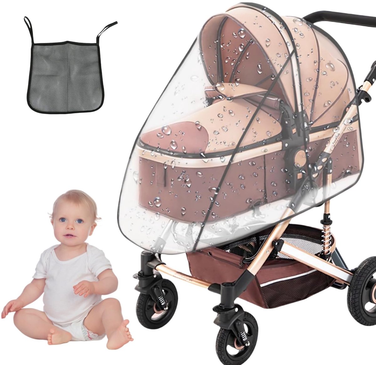 Omgoods - Universele Regenhoes voor Kinderwagens