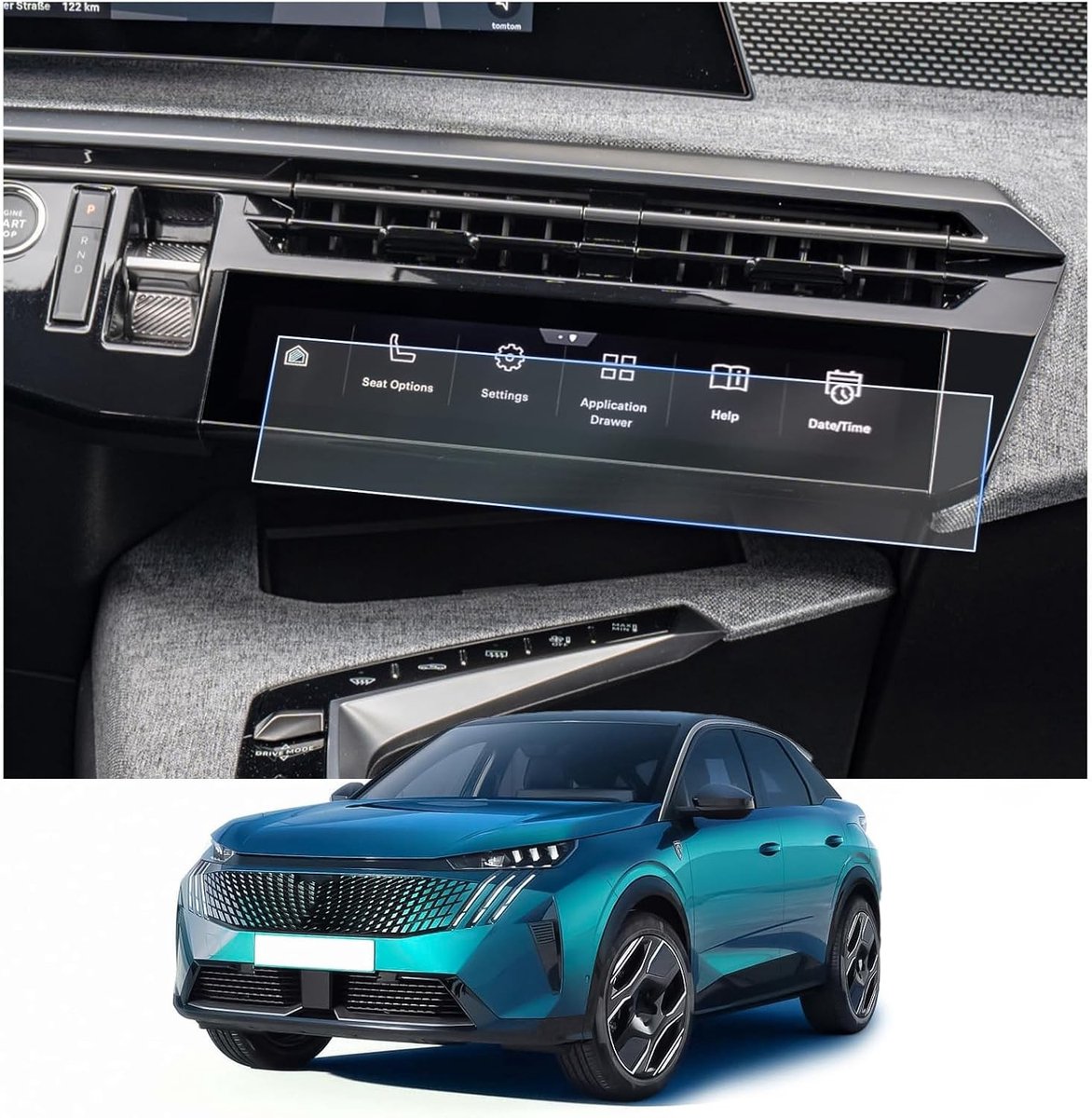 Set van 2 Beschermfolies voor Airconditioning, 4H Krasbestendig, Transparante Screen Protector voor GPS en Navigatieaccessoires