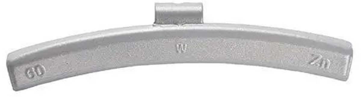 Wielgewicht zink 60 gram – aluminium velg, grijs – 50 stuks
