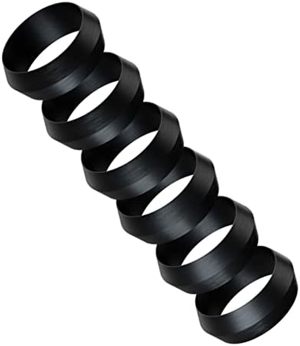 Piramide ringen - Dart accessoires - Dart spel verbeteren - 42% breder ontwerp - 6 stuks - Zwart