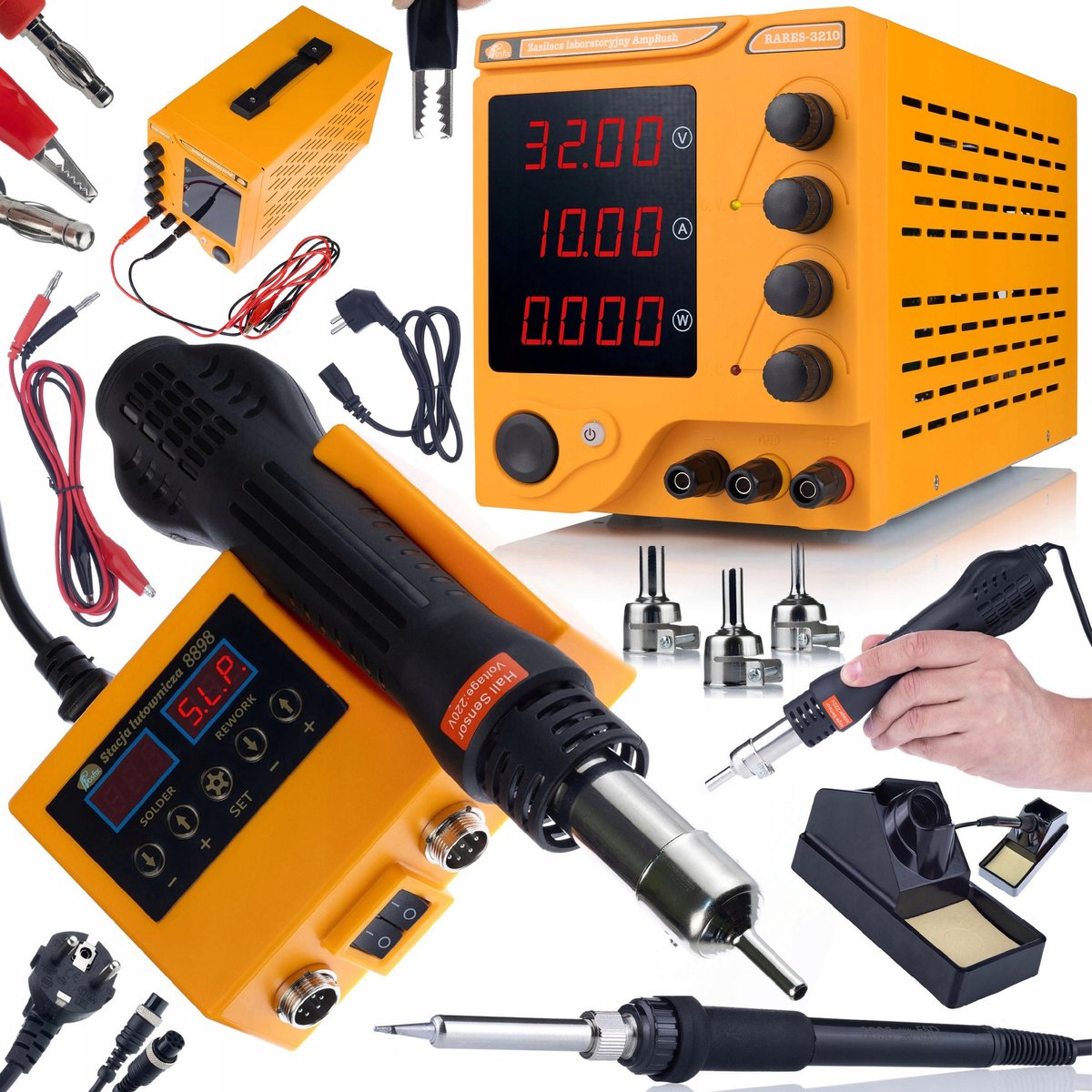 Rosfix Laboratoriumvoeding AmpRush RARES-3210 Set - 0–32V 10A - Precisie 0,01V/0,001A