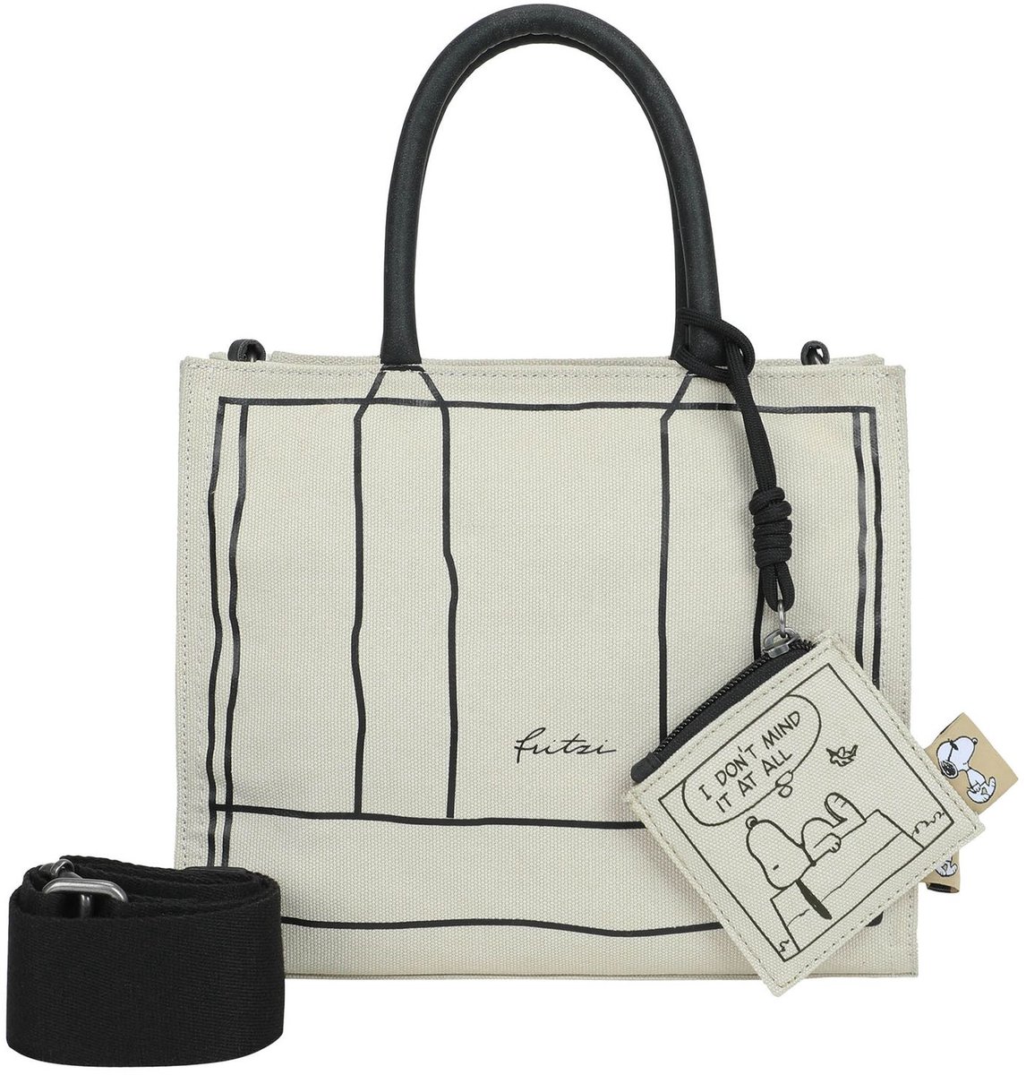 Fritzi aus Preußen handtas schoudertas Peanuts™ x Fritzi Izzy09 Easy Sketched Beige