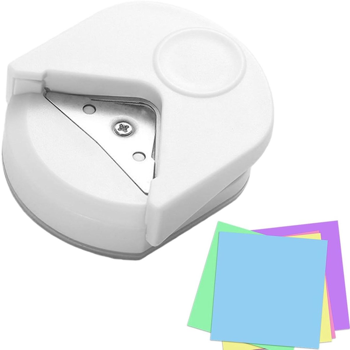 Hoekronde Pons - Papier Afronder - Kaarten Maken - Ingebouwde Afvalbak - 4mm Radius - Wit