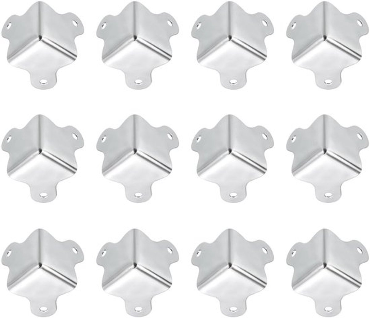 Hoekbeschermers Metalen 16 Stuks - Decoratieve Hoekbeugel - Randbescherming 30 x 23 mm - Stevig Metaal - Voor Tafels/Kisten/Sieradendozen - Hoekbeugels