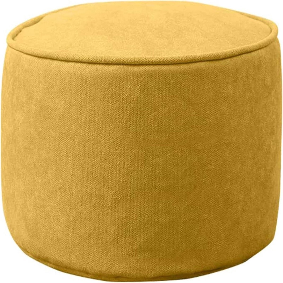 Ronde Poef - Voetenbank Krukje - Extra Zitplaats - Afneembare Wasbare Hoes - 40x40x30cm - Licht Groen