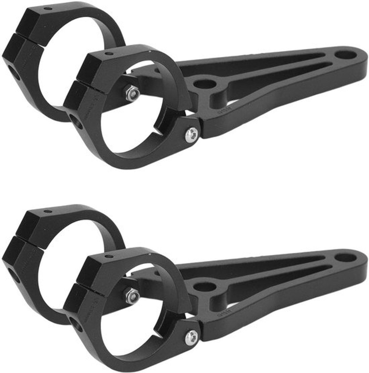 Koplampbeugel Vervanging - Aluminium/Rubber - 2 Stuks - Vorkbuizen - Voor Motorfietsen - Eenvoudige Installatie - Lampbeugel