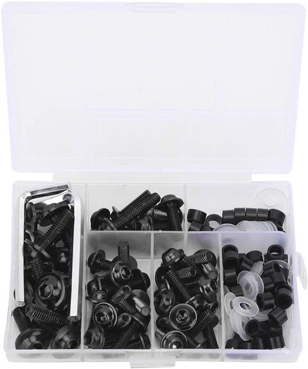 Motorkuipbouten Set 158-delig - Bevestigingsmotor - Aluminium Bevestigingsclips - Moeren - Pakkingsleutelset - Eenvoudig te installeren - Kuipbouten