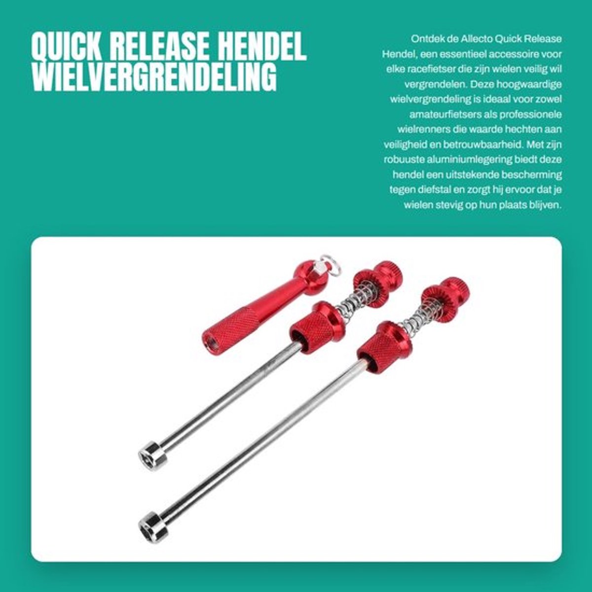 Wielvergrendeling Antidiefstal - Quick Release Spiesjes - Fietsaccessoires - Aluminiumlegering - Lichtgewicht - Duurzaam - Fietsaccessoire