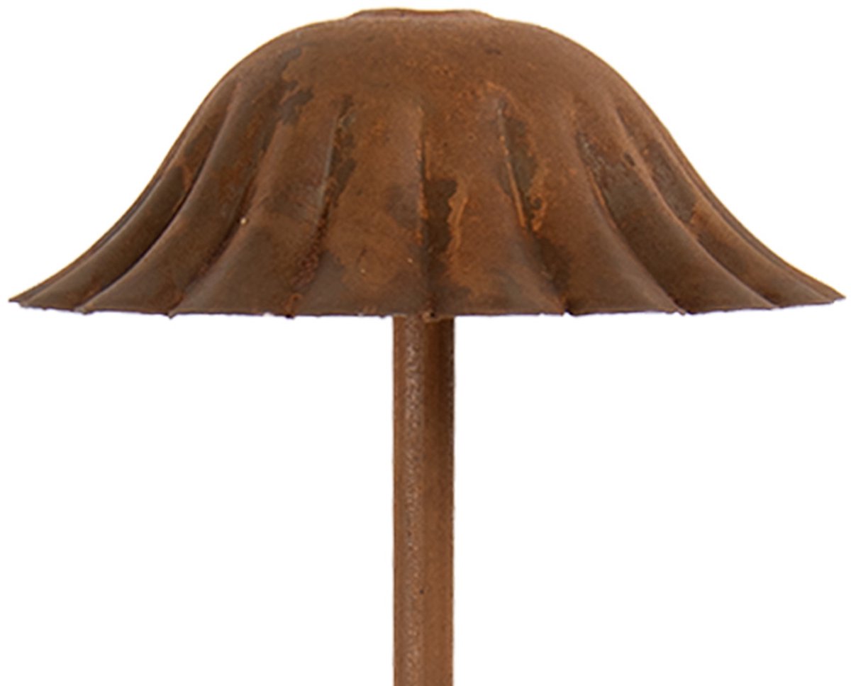Clayre & Eef Tuinsteker Paddenstoel Bruin Metaal Herfst decoratie