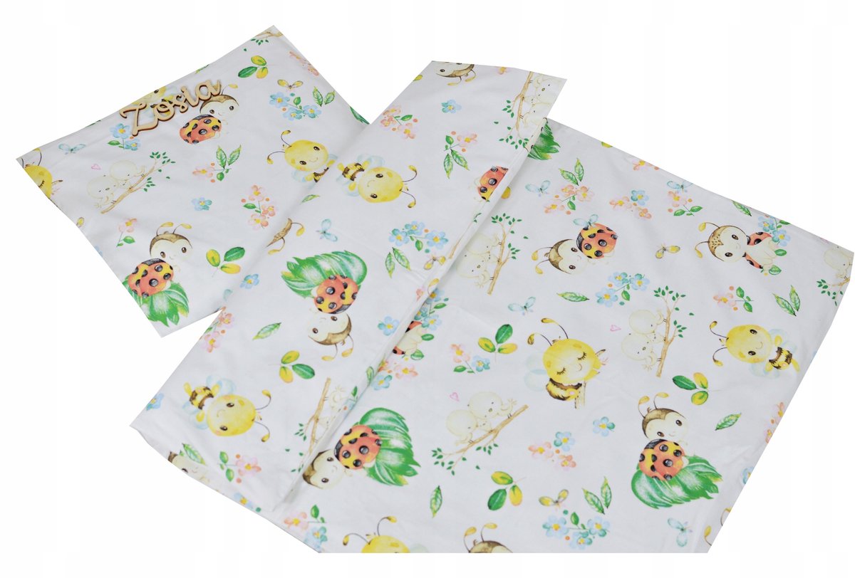 Merkloze babybeddengoedset met vulling, 60x75 cm