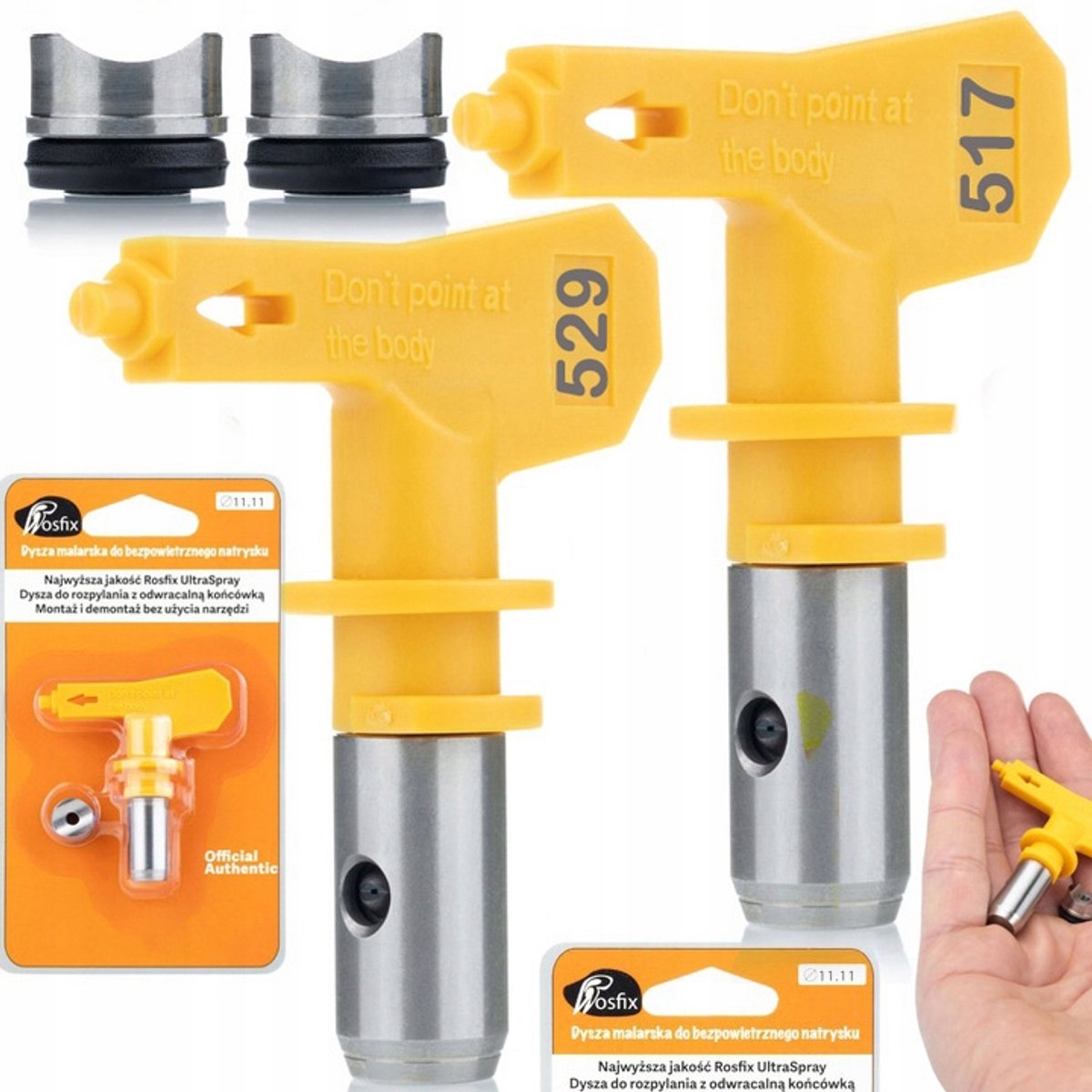 Rosfix Spuitmond Set Ultra Spray 529/517 - Precisie en Duurzaam - 25cm Stralingsbreedte - Carbid
