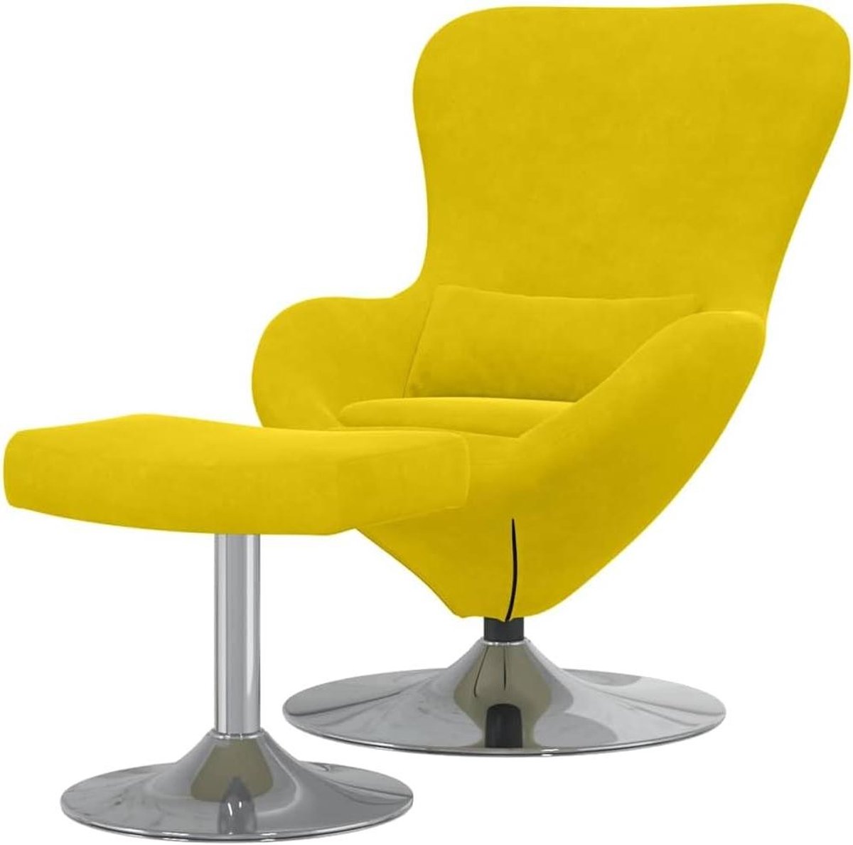 Eivormige Fauteuil - Lounge stoel Zetel - Ontspannen Zitten - 360 Graden Draaibaar - 63 x 73 x 90 cm