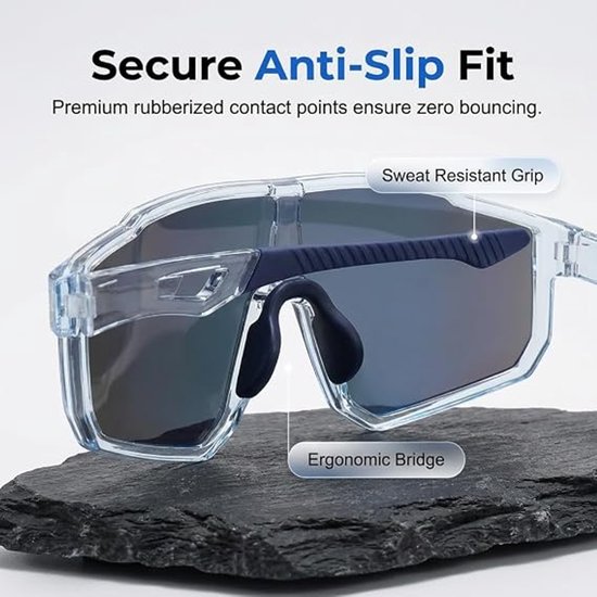 Unisex fietszonnebril, UV400 meekleurende gepolariseerde veiligheidsbril, sportzonnebril (translucent). van Unisex. — afbeelding 4