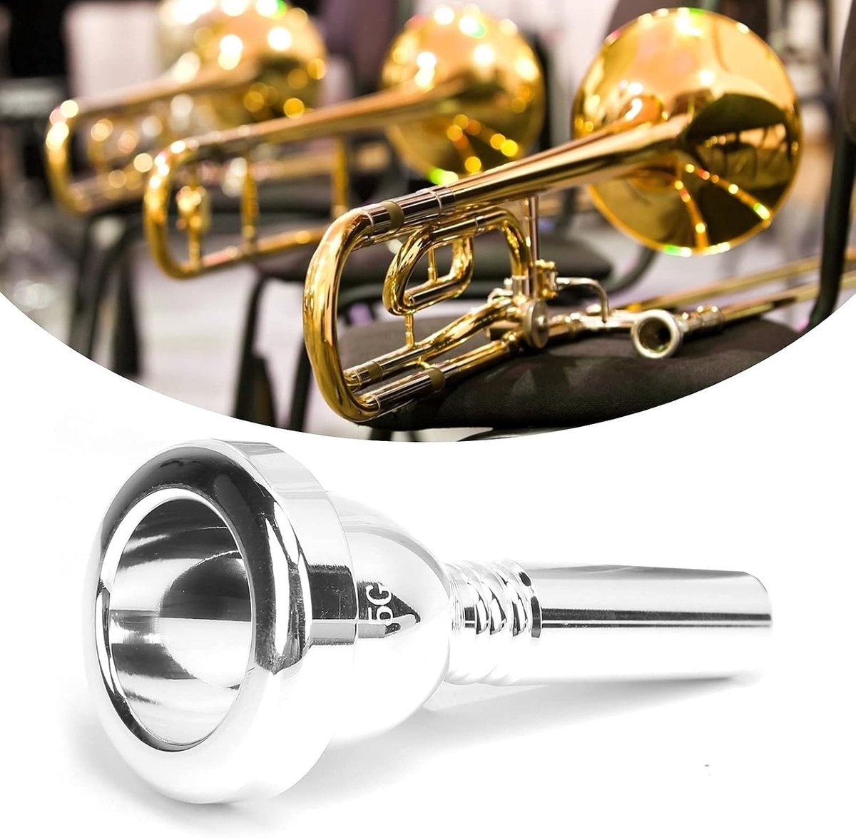 Tenor Trombone Mondstuk - Geschikt voor Big Shaft - 12.7mm - 5G - Hoogwaardige Metaal Accessoire voor Trombone vervanging