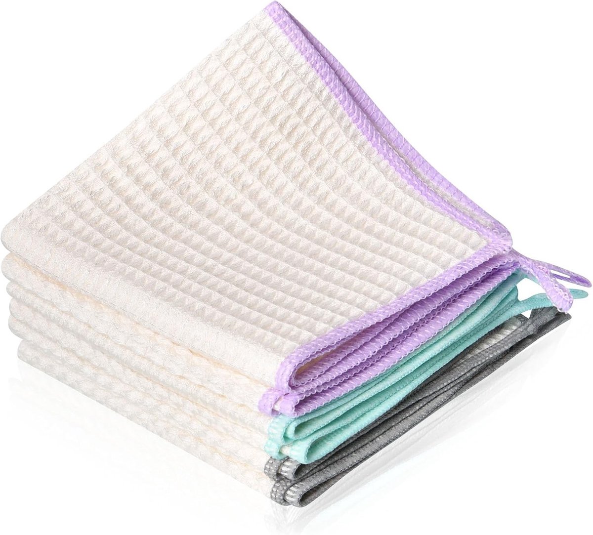 Microvezeldoeken Set van 6, Ultra Zacht en Absorberend, Sneldrogende Keuken- en Afwasdoeken - 30 x 30 cm, Perfect voor Schoonmaken en Drogen