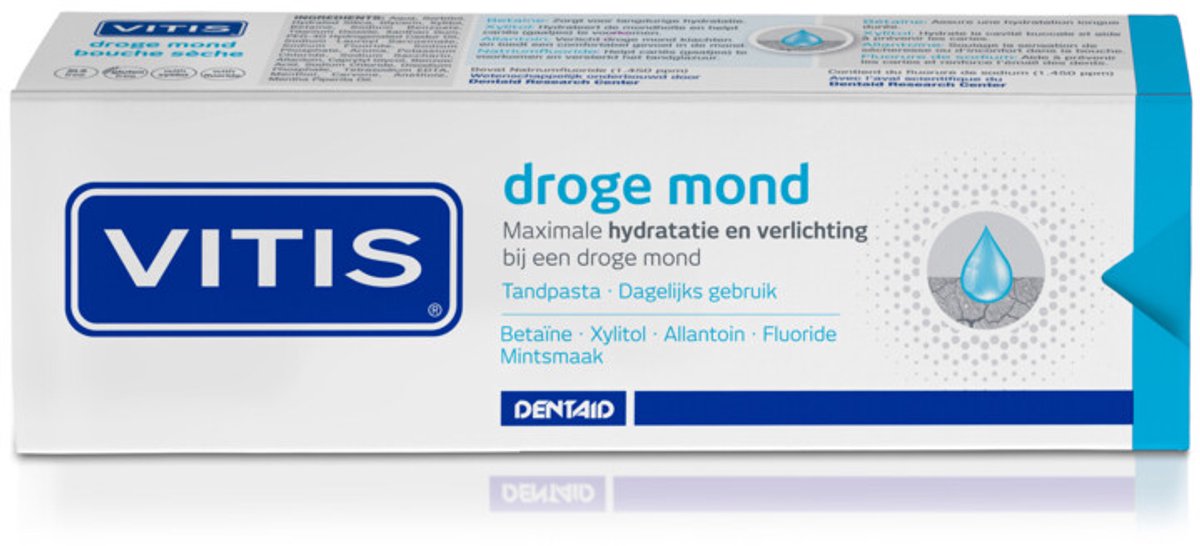 Vitis Tandpasta Droge Mond - 3 x 75 ml - Voordeelverpakking