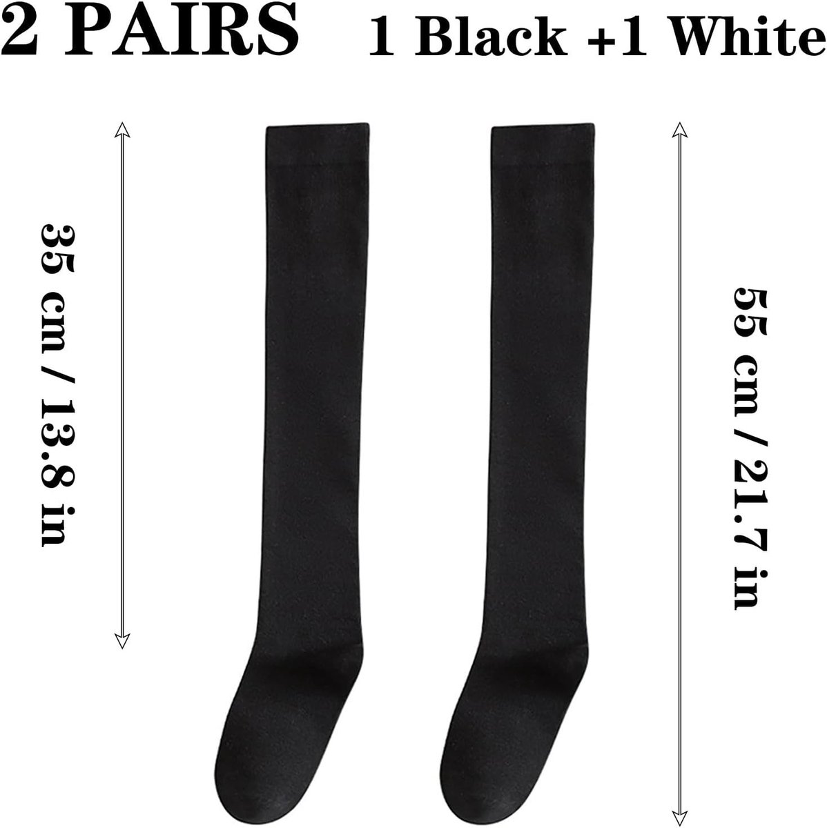 2 Paar Kousen tot de Knie, Zijdeachtige Kousen voor Dames, Modieuze Lange Thigh High Kousen voor Elke Gelegenheid en Comfortabele Pasvorm