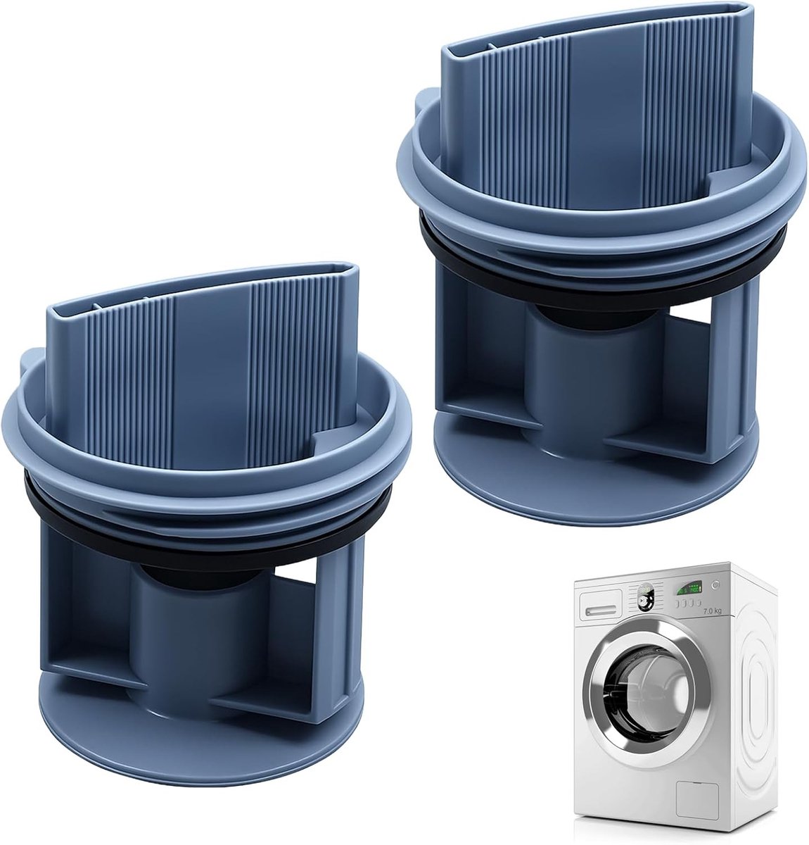 2 Stuks Pluiszeef voor Wasmachine en Wasdroger - Vervangende Pluiszeef Compatibel met Meerdere Modellen, Efficiënt Pluisfilter en Onderdeel voor Onderhoud