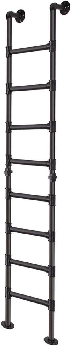 Wandladder - Klimladder Werkladder - Klus Klussen - Multi-positie - 240 cm - Zwart