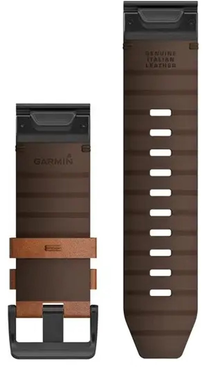 Garmin Fenix 6X Leren Bandje Bruin 26mm