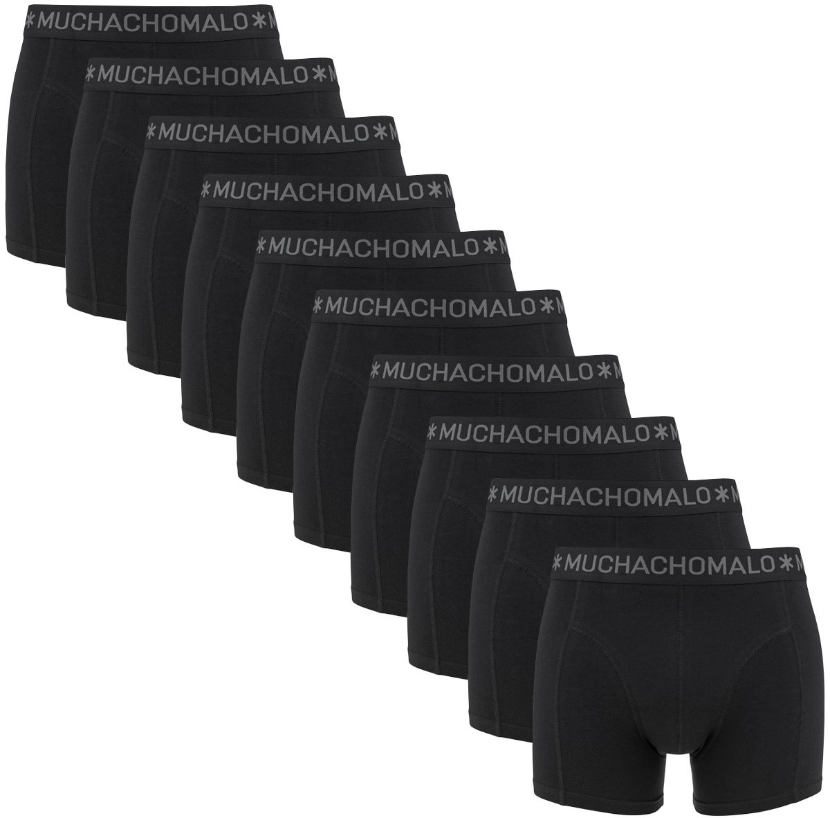 Muchachomalo heren 10P boxers basic zwart