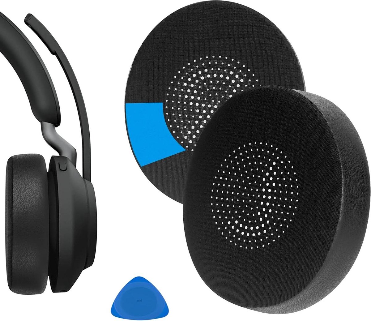 Vervangende Oorkussens - Oorschelpen Headset - Hoofdtelefoon Herstellen - Met Koelgel - 7.4 x 6.4 x 2.1 cm - Zwart