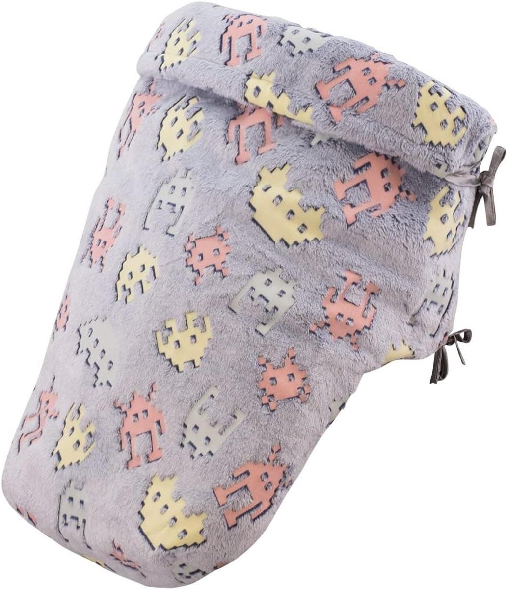 Babyvoetenzak Fleece - Kinderwagen zak - Wandelen met baby - Oeko-Tex 100 gecertificeerd - 80 cm - Neon Invaders