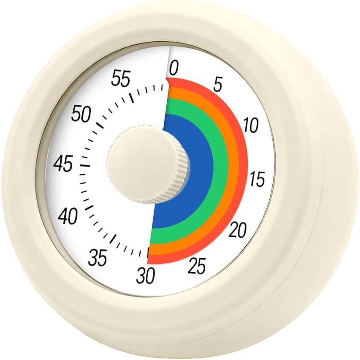 Pomodoro timer - Regenboog - 60 minuten - Visuele Timer met Stille Werking - Voor Kinderen en Volwassenen