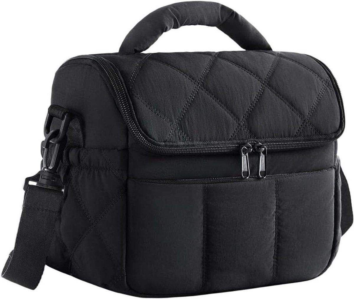 Geïsoleerde Lunchtas - Koeltas Voedsel - Maaltijden Meenemen - 4-Laags Thermische Voering - 23 x 20 x 5 cm - Wit