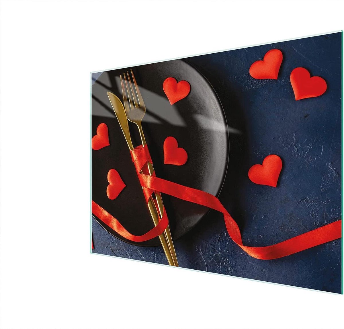 Glazen Snijplank - Spatbord Glasplaat - Keukenwerkblad Beschermen - Gehard Glas Materiaal - 30x22 cm - Multicolor